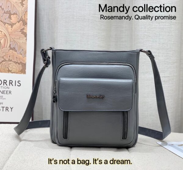 Mandy Collection: Classic high-quality PU Leather Crossbody Bag - Image 2