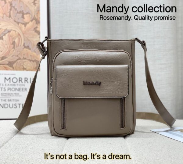Mandy Collection: Classic high-quality PU Leather Crossbody Bag - Image 6