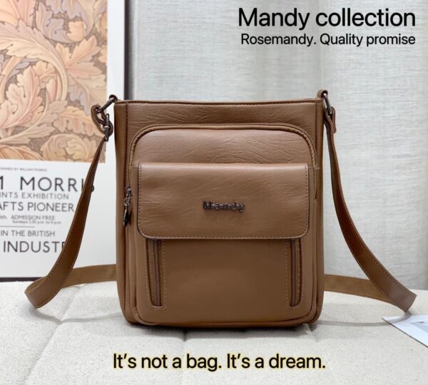 Mandy Collection: Classic high-quality PU Leather Crossbody Bag - Image 10