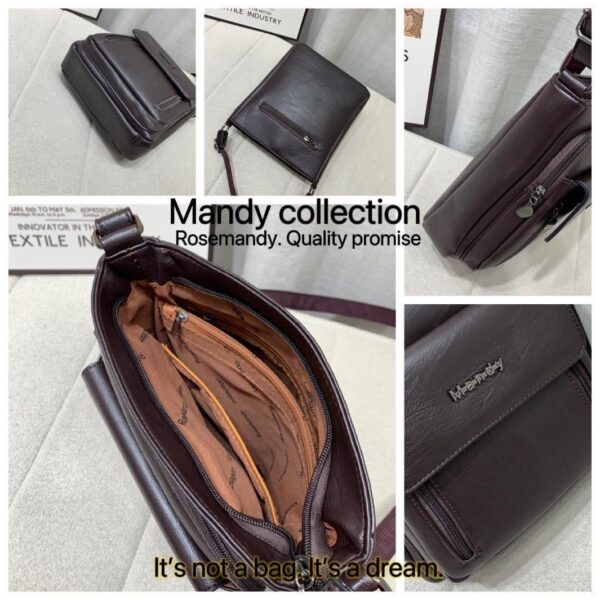 Mandy Collection: Classic high-quality PU Leather Crossbody Bag - Image 11