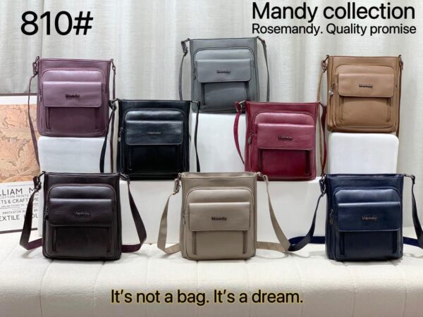 Mandy Collection: Classic high-quality PU Leather Crossbody Bag - Image 12