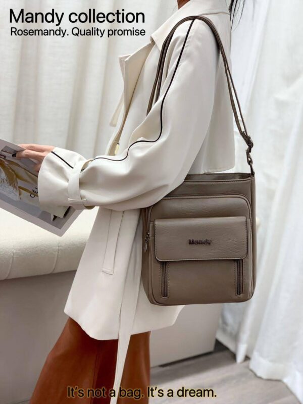 Mandy Collection: Classic high-quality PU Leather Crossbody Bag - Image 7