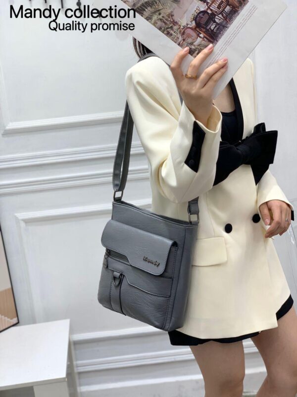 Mandy Collection: Trendy Stylish PU Leather Shoulder/Crossbody Bag - Image 5