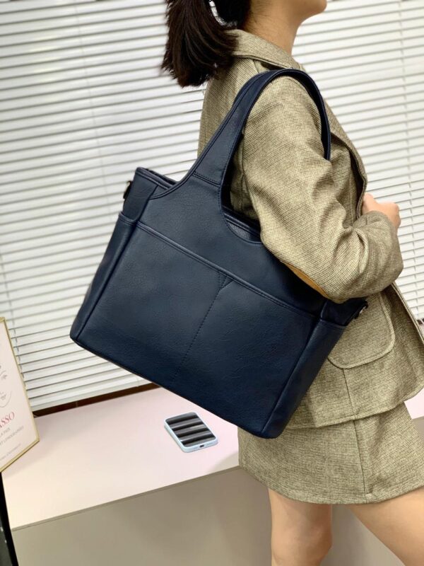Soft Leather Classic Chic Tote Bag - Image 2